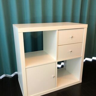 IKEA　収納棚（KALLAX カラックス）引き出し付き（ホワイト）