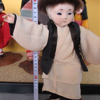創作人形「とうりゃんせ」　日本童型５体　高さ3２cm　手作り１点もの　 創作人形「とうりゃんせ」 日本童型5体 高さ32cm 手作り1