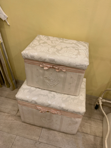 カルトナージュ 桐箱 収納ボックス フランス製生地を使用☆フル