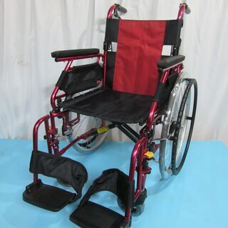 中古車椅子　ミキ　キャリカルプラス自走式　赤