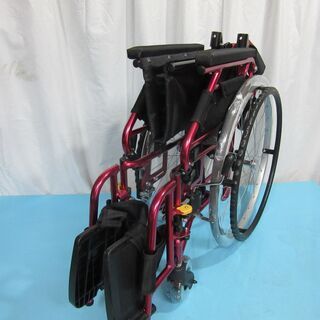 中古車椅子 ミキ キャリカルプラス自走式 赤