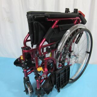 中古車椅子 ミキ キャリカルプラス自走式 赤