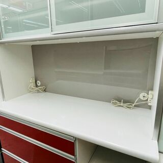 ⭐赤がおしゃれ！！2面レンジボード ✨定価￥108,000✨ スチームオーブン対応！！⭐