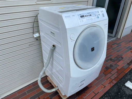 □美品□SHARP ドラム式洗濯乾燥機 プラズマクラスター 10/6kg 洗濯機 