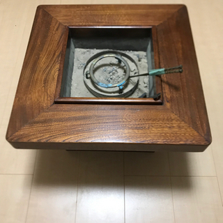 ケヤキ」長火鉢 箱火鉢 小型 囲炉裏 木製 アンティーク