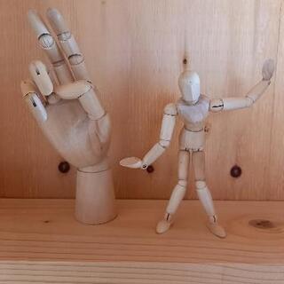 【再々値下げ💴⤵️】人体と右手模型【マンガ、美術用(約15cm)】