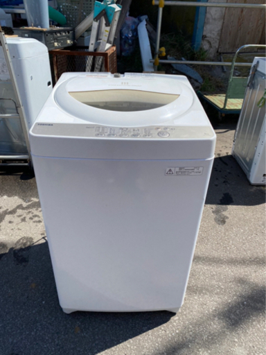 ▼東芝 洗濯機 2016年 5.0kg 風乾燥 ステンレス槽 グランホワイト AW-5G3