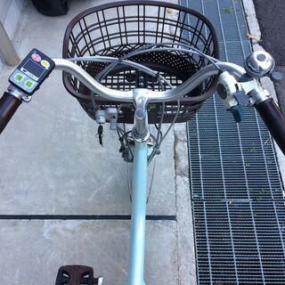 地域限定送料無料　ブリヂストン　アシスタワゴン　三輪車　新基準　12,3AH　2018年　水色　パスワゴン　ビビライフ　神戸市　電動自転車　