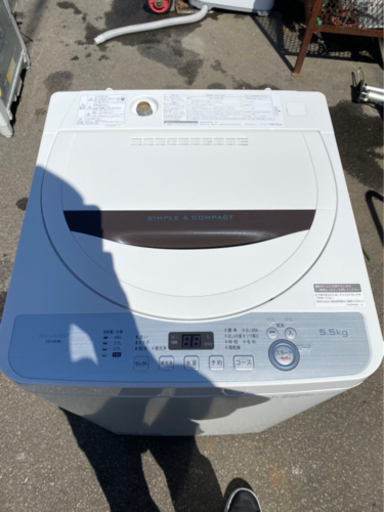 2018年製☆SHARP☆5.5kg☆全自動洗濯機☆しっかり落とす『高濃度洗浄