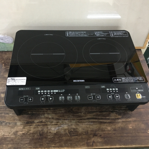 di5450　★中古　IRIS OHYAMA　IHクッキングヒーター  IHK-W1S  2017年　清掃済