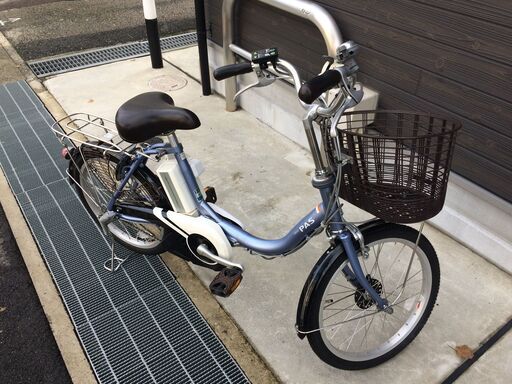 地域限定送料無料 ヤマハ パス コンパクト 新基準 20インチ 8,7AH 青系