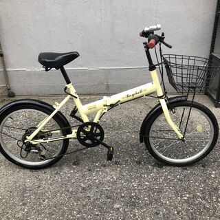 J1705【リユースのサカイ柏店】OTOMO　オオトモ　折りたたみ自転車　Raychell　FB-206R　6段変速　クリーム　★店頭にて試乗可★ 簡易クリーニング済　　 中古自転車 　流山市  松戸市 我孫子市 鎌ヶ谷市 船橋市 守谷市 取手市　メーカー参考価格63,160円 ☆ 動作〇 ☆ 折り畳み自転車 Raychell FB-206R OTOMO 6段変速