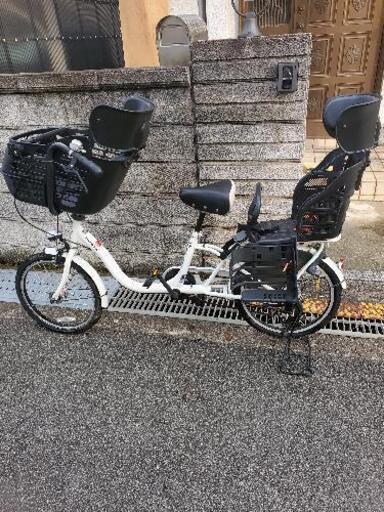 子供乗せ自転車 3人乗り！ホワイト mama fre あさひ