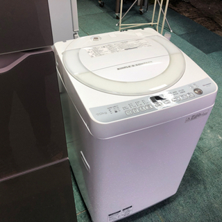 【リサイクルサービス八光　田上店　安心の3か月保証　配達設置ok】SHARP シャープ ヤマダ電機オリジナルモデル 全自動洗濯機 7kg ES-T709-W（ホワイト）