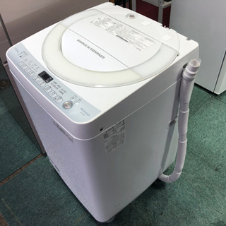 【リサイクルサービス八光　田上店　安心の3か月保証　配達設置ok】SHARP シャープ ヤマダ電機オリジナルモデル 全自動洗濯機 7kg ES-T709-W（ホワイト）