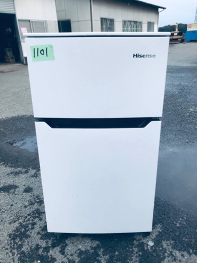✨2019年製✨1101番 Hisense✨2ドア冷凍冷蔵庫✨HR-B95A‼️
