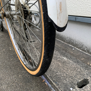 ❌美品❌　骨董自転車　クロスバイク　白　3x7変速　‼️ ライト付き✨自転车整备済。すぐに乗って帰れます✨ 