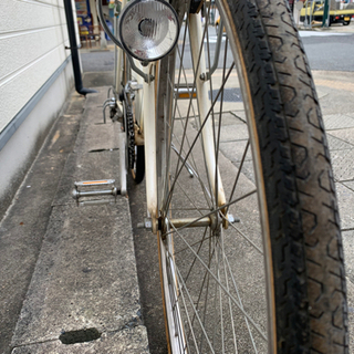 ❌美品❌　骨董自転車　クロスバイク　白　3x7変速　‼️ ライト付き✨自転车整备済。すぐに乗って帰れます✨ 