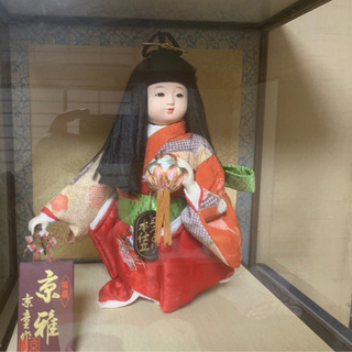 日本人形　ガラスケース付き　2体