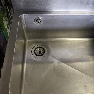 1層式シンク　ステンレス　水栓付き