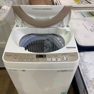 愛品館市原店】SHARP 2018年製 7.0kg洗濯機 ES-KS70U【管理I4S02697-104】