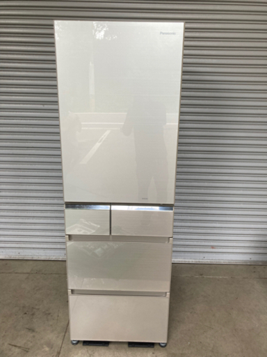 Panasonic 426L 5ドア冷凍冷蔵庫 NR-E430GV-N ガラストップ 2015年製