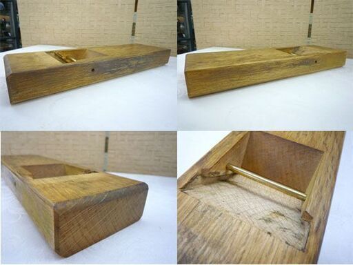 希少 碓氷健吾作 千秋 登録 かんな 鉋 鉋台 三郎作 刃幅約71ｍｍ 箱付き 大工 札幌市