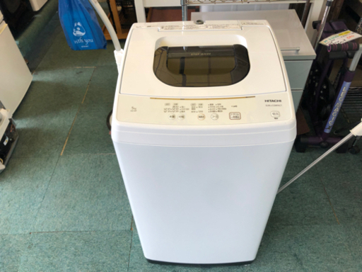 【リサイクルサービス八光　田上店　安心の3か月保証　配達設置ok】日立 HITACHI NW-50F W [全自動洗濯機 5kg ピュアホワイト]　2021年製