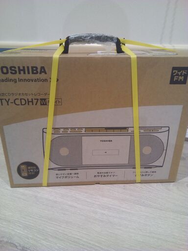 新品　保証1年　リモコン付き 　東芝　CDラジカセ TOSHIBA TY-CDH7(W)