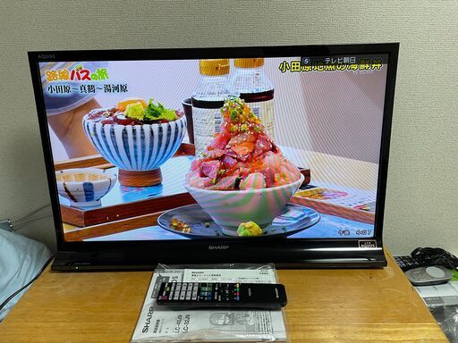 SHARP AQUOS 32型 液晶テレビ LC-32J9 2014年製 純正リモコン、取説付