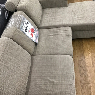 KI-74【ご来店頂ける方限定】カウチソファ　ベージュ　キズ KI-74【ご来店頂ける方限定】カウチソファ ベージュ キズ