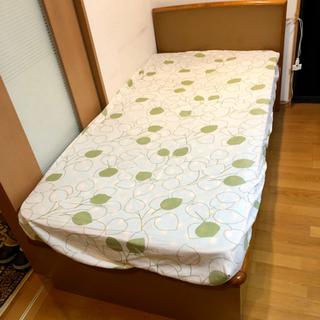 【ネット決済・配送可】収納付きシングルベッド