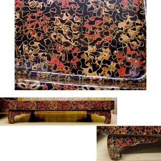 使用感少なめ★津軽塗 お膳 10客セット 収納木箱付き 約39cm　レトロ アンティーク 伝統工芸 伝統漆器 ☆ PayPay(ペイペイ)決済可能 ☆ 札幌市 豊平区 平岸