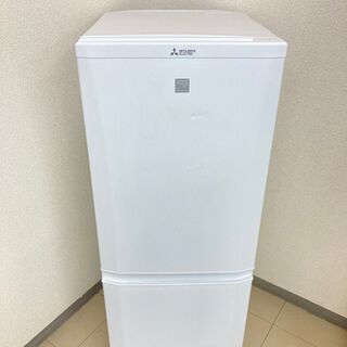 良品】【地域限定送料無料】冷蔵庫 三菱 146L 2018年製 CRB091210