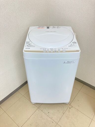 【良品】【地域限定送料無料】洗濯機 東芝 4.2kg 2015年製 CSB091212