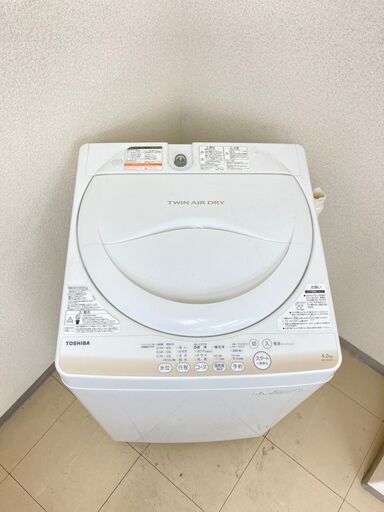 【良品】【地域限定送料無料】洗濯機 東芝 4.2kg 2015年製 CSB091212