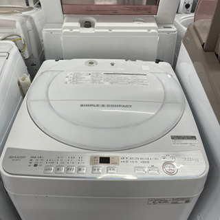 【ネット決済・配送可】⭐️SHARP 2019年製7K全自動洗濯...