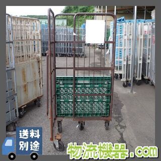 茶色中古カゴ台車 W850×D650×H1700mm ☆在庫3台☆ K009