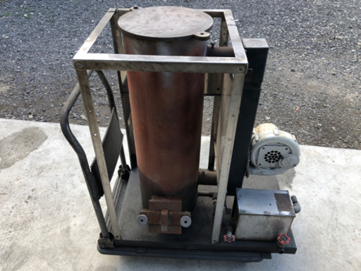 廃油ストーブ フロート付き 廃油ストーブ鉄瓶30号