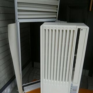 ☆1.6kw,コロナ窓用エアコン白色です、6～7畳用、分解掃除,2019年式