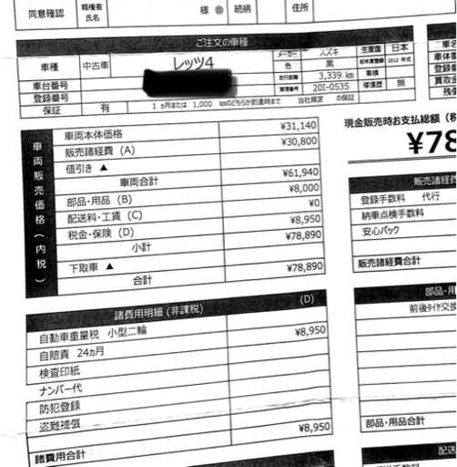 原動付自転車（一種）49cc 中古　売ります