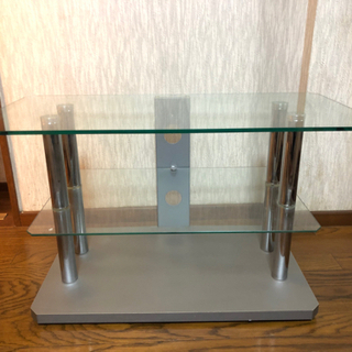 ガラス製　テレビ台　2段ガラス 