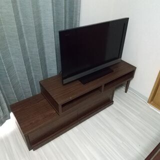 【受渡し者決定】木製スライド式テレビボード