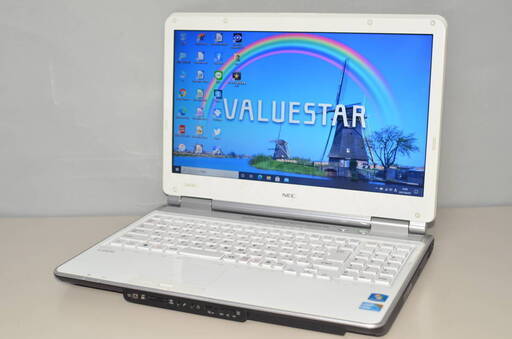 中古ノートパソコン Windows10+office 大容量HDD640GB NEC LL350/Ｗ core i3/4GB/DVDマルチ/15.6インチ/HDMI/無線/テンキー/便利なソフト