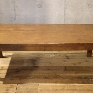 無印良品　ロ―テ―ブル　天然木(バ―チ材） 稀少なバーチ材を使用した無印良品(MUJI)のローテーブル 引出し