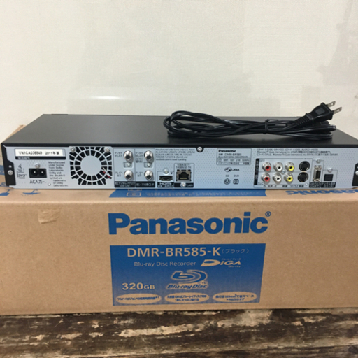 df3763　★中古美品　Panasonic　DIGA　ブルーレイレコーダー DMR-BR585  2011年　清掃済