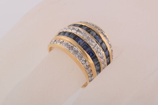 K18 サファイア・ダイヤモンド 指輪 品番r20-404
