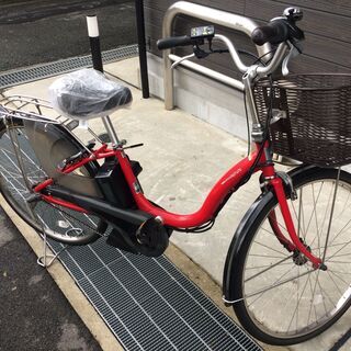 地域限定送料無料 ヤマハ パス ナチュラ 新基準 子供乗せ 15,4AH 赤