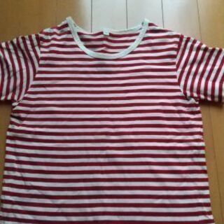 【ネット決済・配送可】子供服　赤白ボーダーTシャツ　120cm