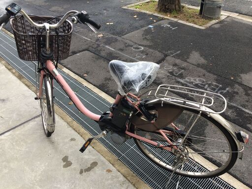 地域限定送料無料 ビビ DX 8，9AH 子供乗せ 赤 神戸市 電動自転車 地域